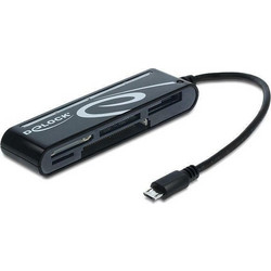 DeLOCK 91732 Card Reader micro USB 2.0 για SD / microSD / Compact Flash / xD / Memory Stick