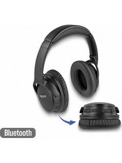 DeLOCK 27181 Ενσύρματα & Ασύρματα Bluetooth Ακουστικά Over Ear Μαύρα