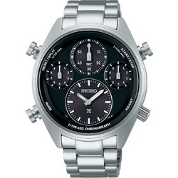 Seiko Prospex Ανδρικό Ρολόι Χρονογράφος Solar με Ασημί Μεταλλικό Μπρασελέ SFJ003P1