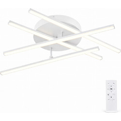 VenCore Gridline White 7741-20020 - Μοντέρνο Φωτιστικό Οροφής Πλαφονιέρα LED 60W Λευκό Αλουμίνιο με Ρυθμιζόμενο CCT Λευκό - Ημέρας - Θερμό & Χειρι