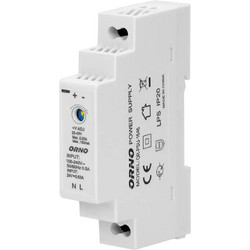 Τροφοδοτικό ράγας 24V DC 1,25A ,15W IP 20 Τάση εισόδου 100-230 V AC - Orno (OR-PSU-1646) 28123