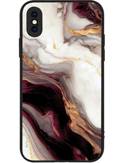 Sonique Marble Series Θήκη iPhone X / iPhone XS Μπορντώ