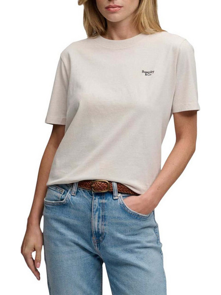 SUPERDRY SIGNATURE EMB TEE ΜΠΛΟΥΖΑ ΓΥΝΑΙΚΕΙΟ W1011952A-8JU LightGray