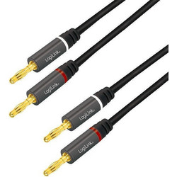 Καλώδιο Ηχείου Logilink Audio, Banana Plug 3m