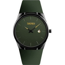 Skmei Ανδρικό Ρολόι με Λαδί Καουτσούκ Λουράκι 1509 Green