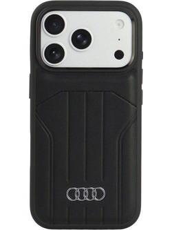 Audi Synthetic Leather MagSafe Θήκη Black (iPhone 18 Pro / 17 Pro)