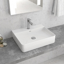 Karag LT 2173-S Επικαθήμενος Νιπτήρας Μπάνιου Πορσελάνης 50x42x12cm Λευκός