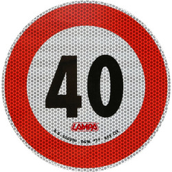 ΣΗΜΑ ΤΑΧΥΤΗΤΑΣ ΧΙΛΙΟΜΕΤΡΩΝ 40km/h ΑΥΤΟΚΟΛΛΗΤΟ 20CM ΔΙΑΜΕΤΡΟ LAMPA - 1 ΤΕΜ