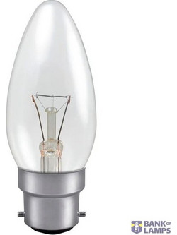 Incandescent Bulb 25W Clear Candle B22
