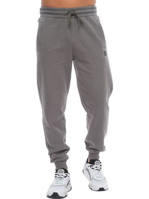 BE:NATION Logo Elastic Hem Ανδρικό Παντελόνι Φόρμας Fleece με Λάστιχο Ανθρακί