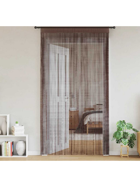 vidaXL Σετ Κουρτίνες με Τούνελ 100x250 2τμχ Καφέ 132410