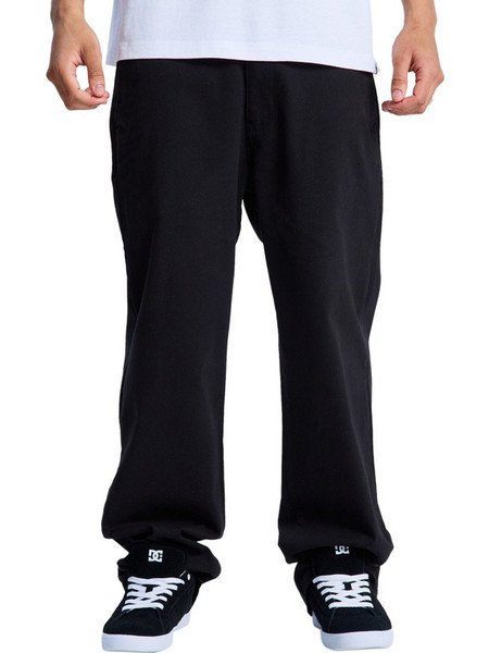DC Worker Relaxed Ανδρικό Παντελόνι Chino Μαύρο EDYNP03172-KVJ0