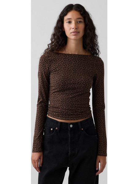 Γυναικεία Μπλούζα CloseKnit Leopard brown print