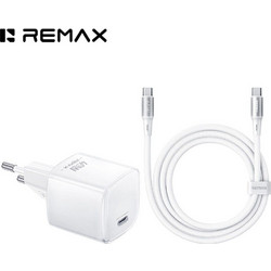 Remax CA-26 Φορτιστής με Καλώδιο USB-C με Θύρα USB-C 60W Power Delivery White