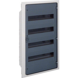 Hager Πίνακας Χωνευτός Πλαστικός 460x688x72mm Διαφανής Πόρτα GOLF Λευκό