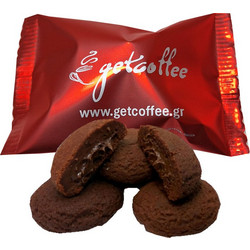 Μπισκότα Getcoffee Κακάο Γεμιστό με Κρέμα Κακάο - 100 τεμάχια (1100g) ατομικά