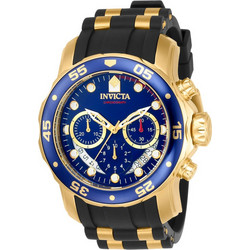 Invicta Pro Diver Ανδρικό Ρολόι Χρονογράφος με Μπλε Μεταλλικό Μπρασελέ 6983