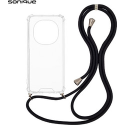 Sonique Armor Clear Back Cover με Κορδόνι Black (Xiaomi Redmi Note 15 Pro 5G)