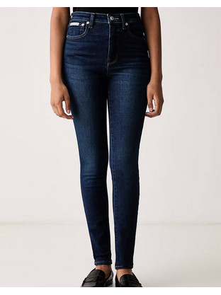 Calvin Klein High Rise Ψηλόμεσο Γυναικείο Τζιν Παντελόνι Skinny Navy Μπλε LV047H700G-47D29
