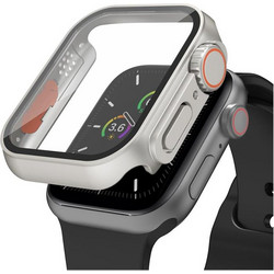 Θήκη PC με Tempered Glass Ahastyle WG115 Apple Watch 7/ 8/ 9 45mm Upgrade σε Ultra Ασημί