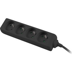 Lanberg PS0-04E-0150-BK power extension 1.5 m 4 AC outlet(s) Indoor Black PS0-04E-0150-BK
