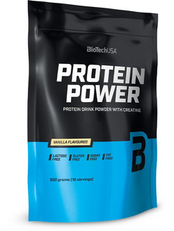 Biotech USA Power Vanilla Φυτική Πρωτεΐνη Ορού Γάλακτος Γράμμωσης Χωρίς Λακτόζη & Γλουτένη 500gr