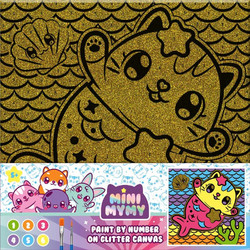 ΣΕΤ ΖΩΓΡΑΦΙΚΗΣ ΚΑΜΒΑΣ GLITTER ΜΟΧΥ 20χ30 MINI MYMY PAINTING BY NUMBER