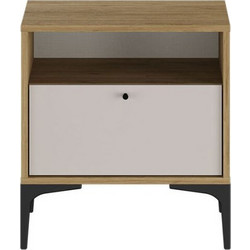 Κομοδίνο με συρτάρι Madrid Florida Oak/Mink 51x55x45cm
