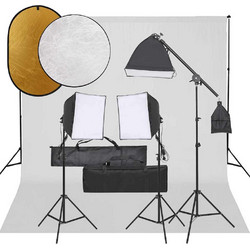 vidaXL 3094690 Kit με Φόντο Ανακλαστήρες & Soft Box