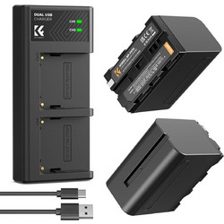 K&F Concept Σετ 2 Μπαταριών NP-F970 6600mAh με Διπλό Φορτιστή (KF28.0047)