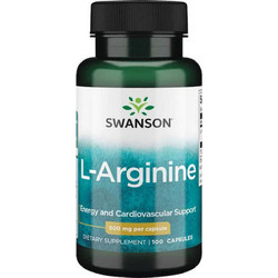 Swanson L-Arginine 500mg 100 Κάψουλες