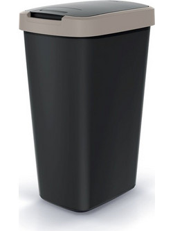 Keden κάδος απορριμμάτων Compacta Q καφέ/μαύρος 45 lt με καπάκι NSAB45-WG5C