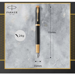 PARKER Ι.Μ. PRM BLACK GOLD GT FPen F
