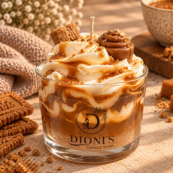 Χειροποίητο 10-111 Dioni's Candle Χειροποίητο διακοσμητικό αρωματικό κερί σόγιας Επιδόρπιο - Ρολάκια Κανέλας 200gr