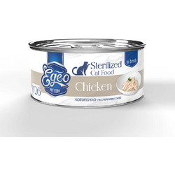 Egeo Pet Food Sterilised Adult with Chicken in Broth 70gr