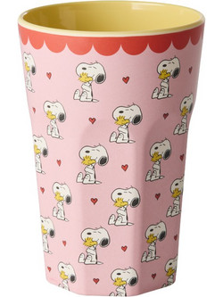 Rice - Melamine Cup with Snoopy Print - Pink - 400 ml