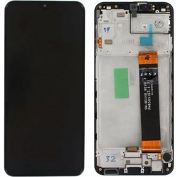 Αυθεντική οθόνη με Μηχανισμό Αφής & Πλαίσιο Samsung A23 4G 2022 A235 LCD/DIG/FRAME Black (Service Pack GH82-28563A GH82-28657A)