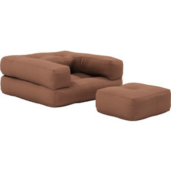 Πολυθρόνα-Κρεβάτι Futon MINI CUBE - Karup - 759 Clay Brown