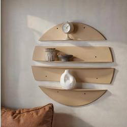 Decorative Metal Wall Shelf Vlnt118Cp Taupe 76x76 cm