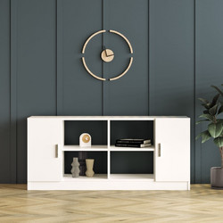 Multi Purpose Cabinet BEG6-W White Melamine Coated Particle Board 139.8x46.3x61.8 cm