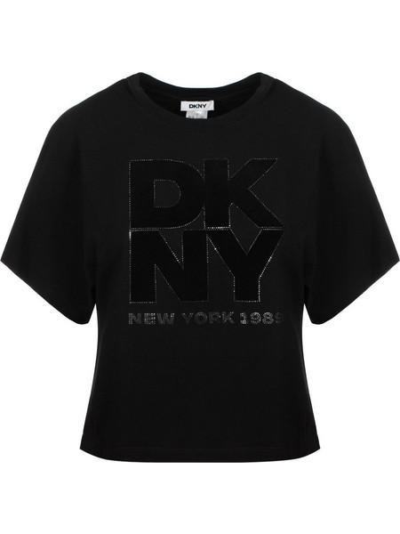 Μπλούζα Κοντομάνικη Dkny LOGO P6MHYENX-BLK Γυναικείο