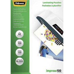 Fellowes A3 Glossy 100 Micron Ζελατίνες Πλαστικοποίησης Γυαλιστερές A3 100 microns 100τμχ