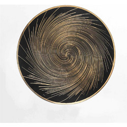 Σουπλά στρογγ. PVC SPIRALE μαύρο Φ38cm