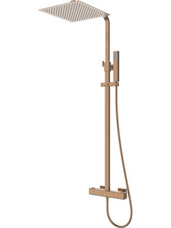 Karag Delos Θερμοστατική με Στήλη Ντουζ με Μπαταρία Rose Gold 274P12-RG