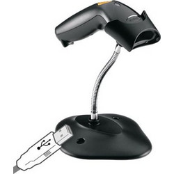 Symbol LS1203 Barcode Scanner χειρός, USB, Stand, Black (LS1203-7AZU0100ER)