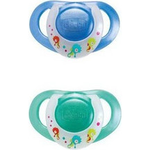 Chicco Physio Σιλικόνη Μπλε Πράσινο 4m+ 2τμχ
