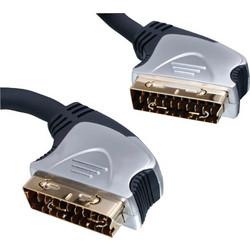 HQ HQSS1003/5 SCART MALE 21pin TO SCART MALE 21pin HIGH PERFORMANCE GOLD CABLE 5m