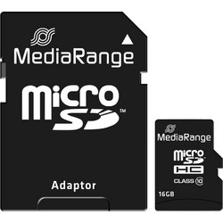 MediaRange microSDHC 16GB Class 10 + Adapter