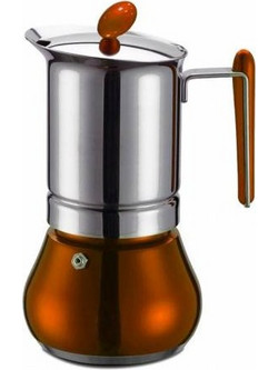 GAT Annetta Copper 251004 Μπρίκι Espresso 4Cups Πορτοκαλί