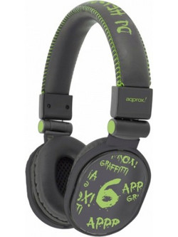Approx DJ Graffiti Ενσύρματα Ακουστικά DJ On Ear Μαύρα Πράσινα